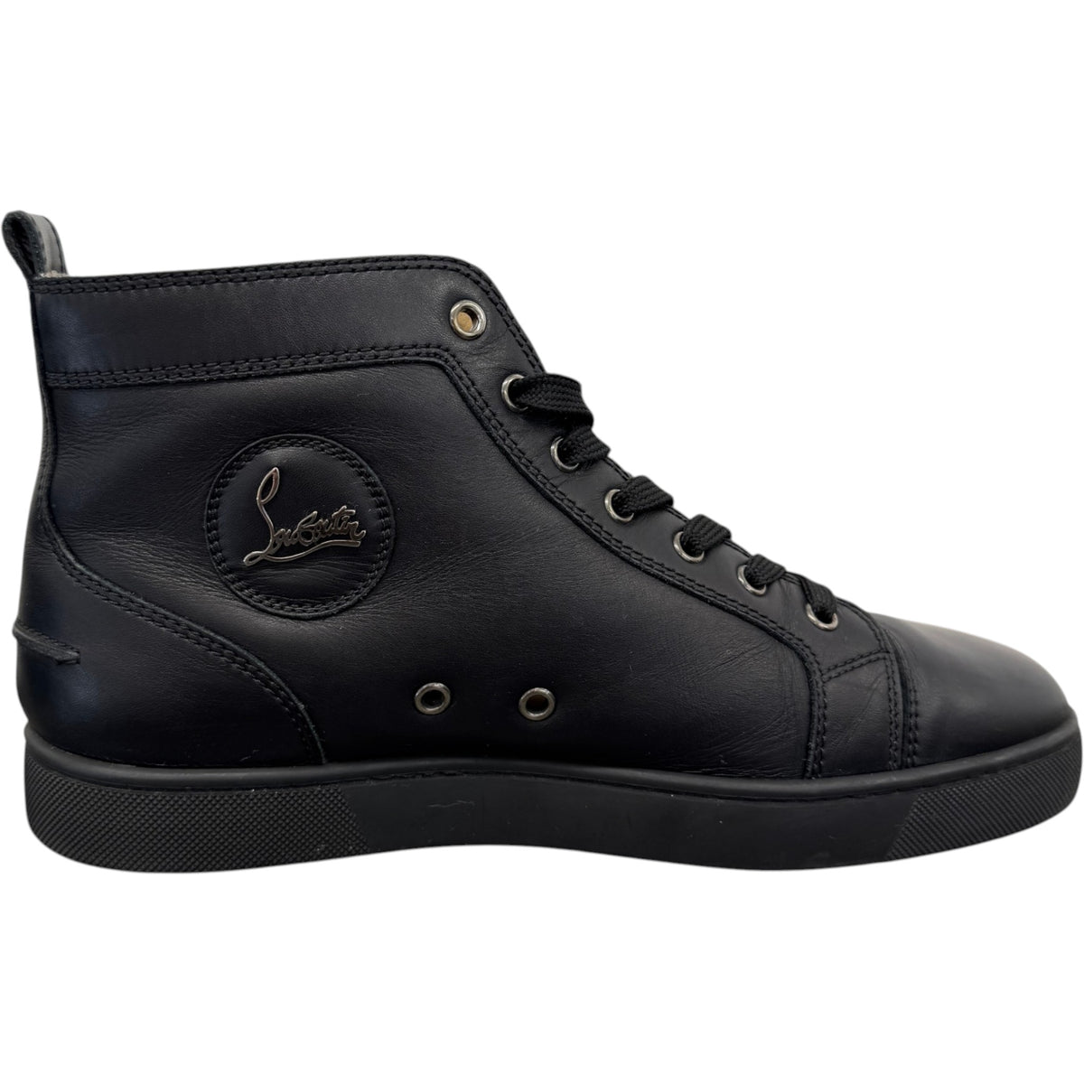 Men's Louis Flat High Trainers Black Size UK 8 / EU 42 - Photo 5