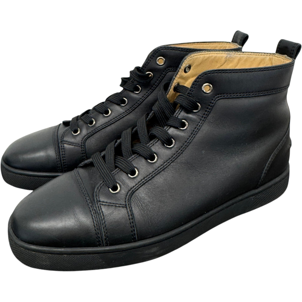 Men's Louis Flat High Trainers Black Size UK 8 / EU 42 - Photo 7