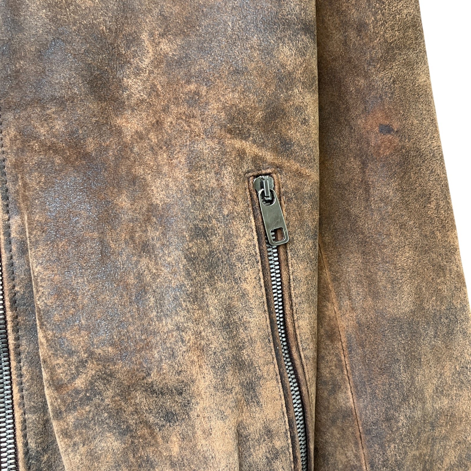 Men's Vintage Effect Bomber Jacket Brown Size IT 44 / XS - Photo 5