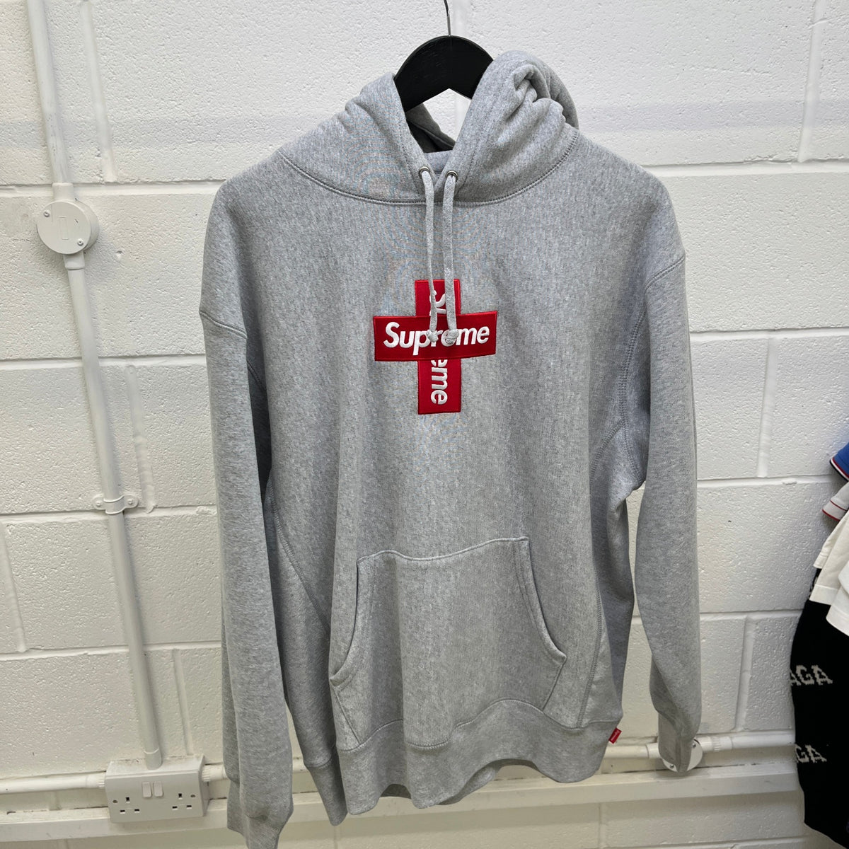 Men's Cross Box Hoodie Grey Size L - Photo 6