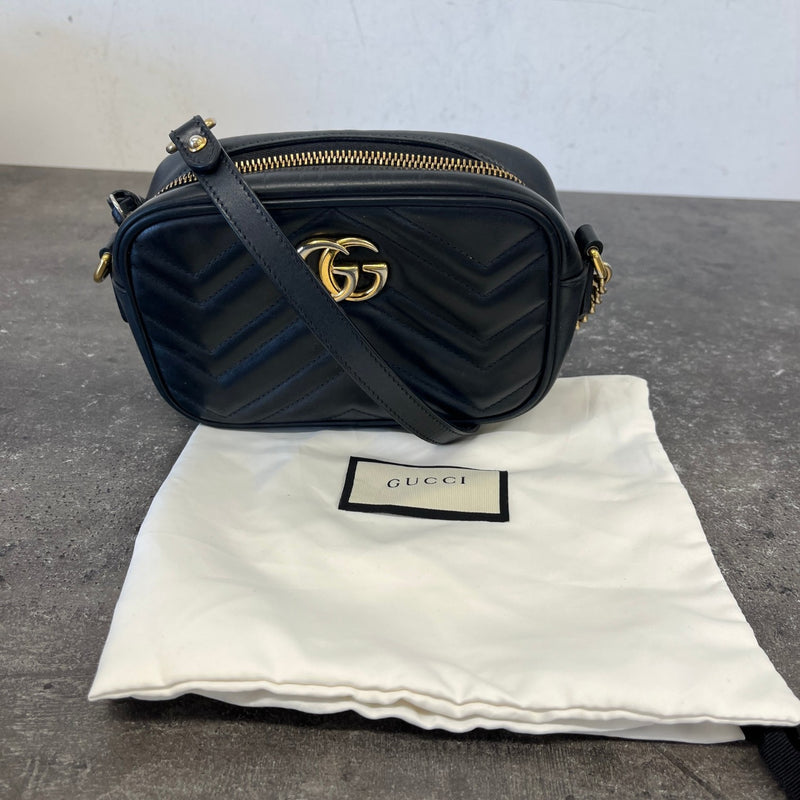 Women's Gg Marmont Mini Camera Bag Black