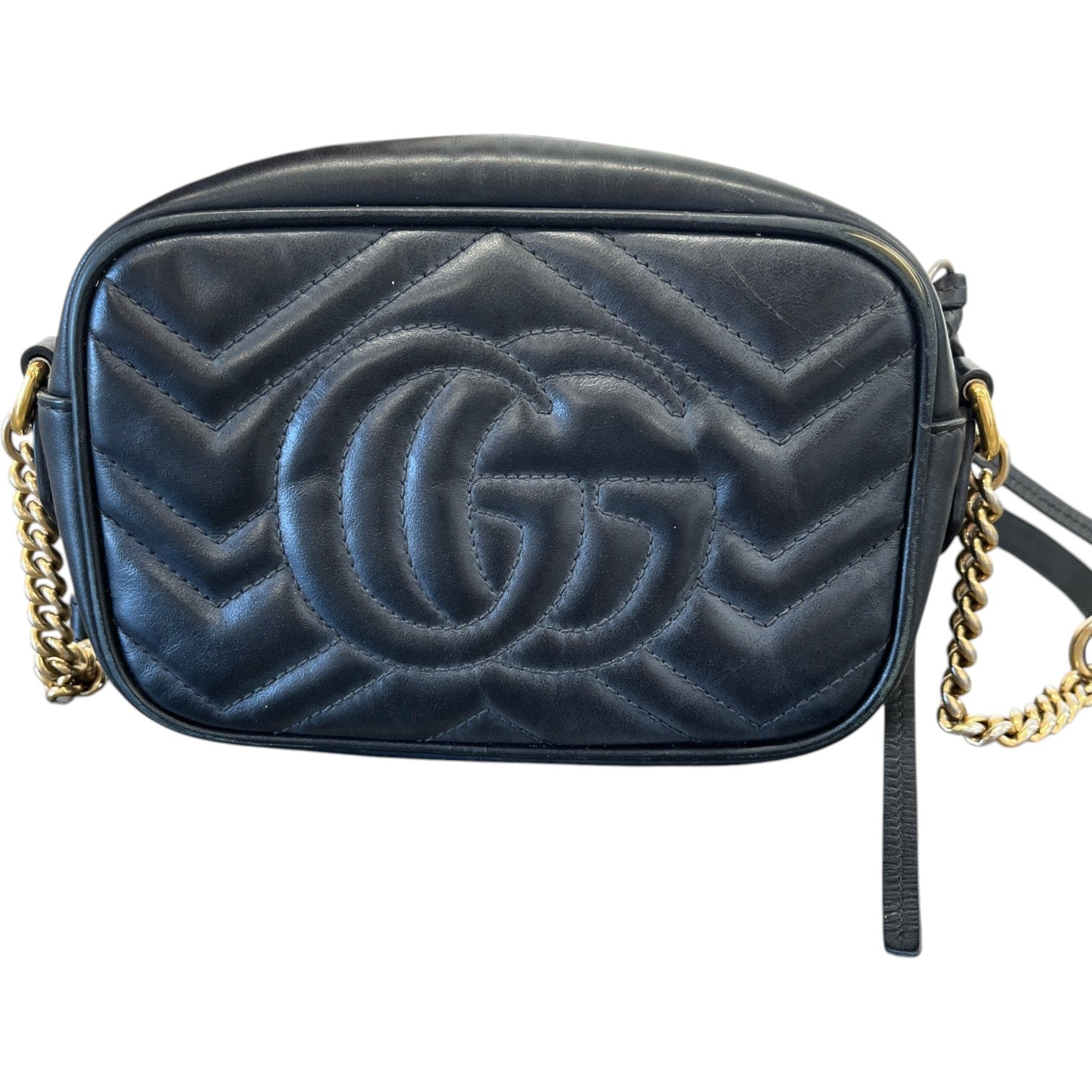 Women's Gg Marmont Mini Camera Bag Black - Photo 5