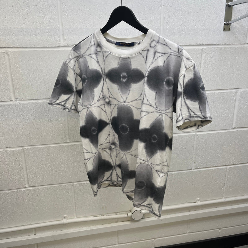 Men's Shibori Tie-Dye Monogram T-Shirt White Size XS