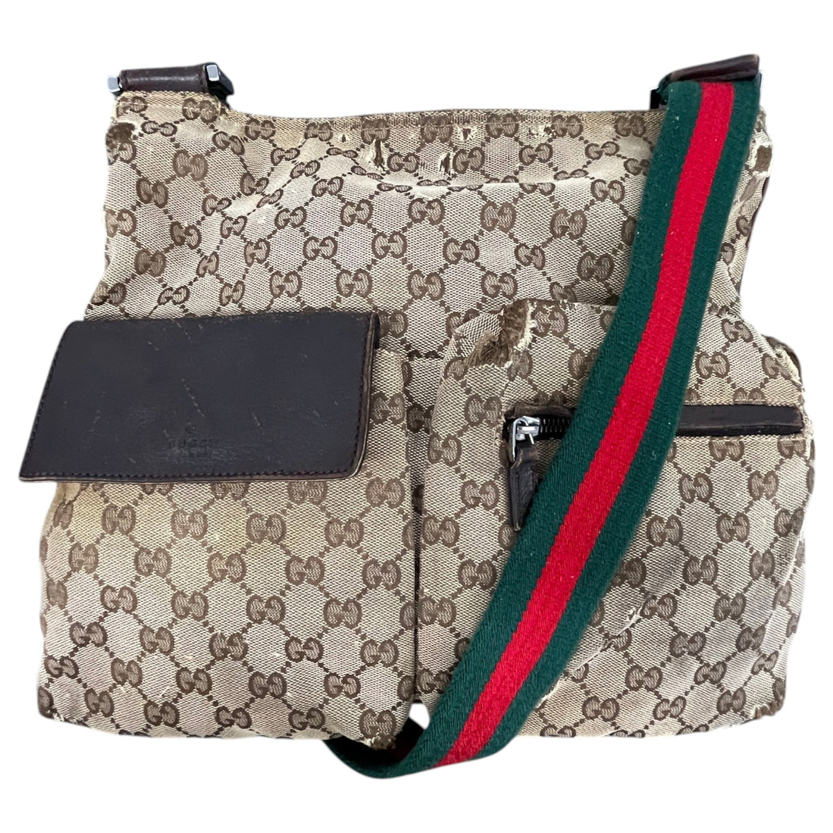 Men's GG Supreme Messenger Bag Beige - Photo 1
