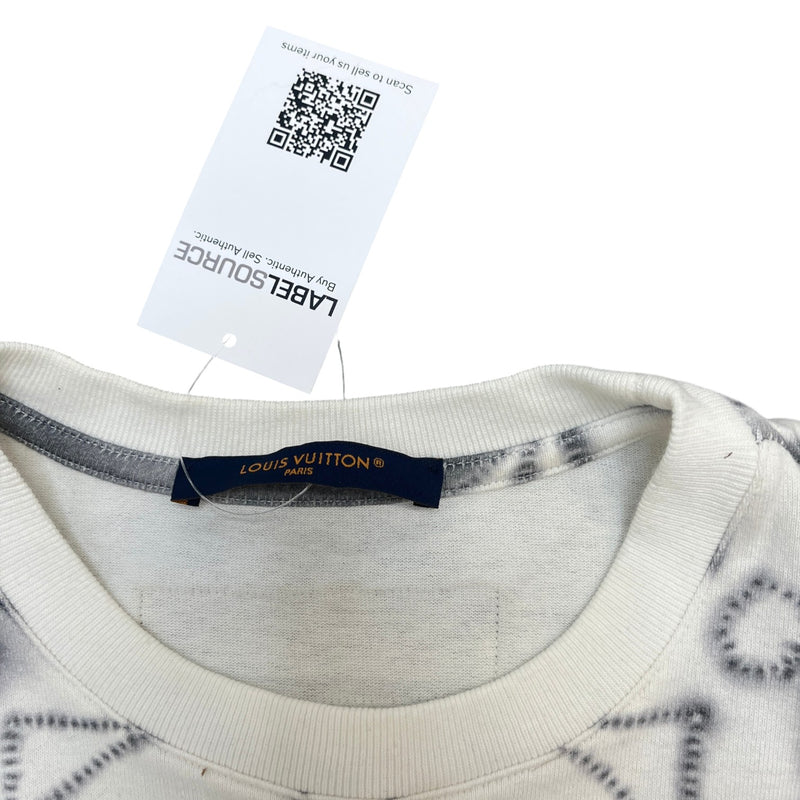 Men's Shibori Tie-Dye Monogram T-Shirt White Size XS