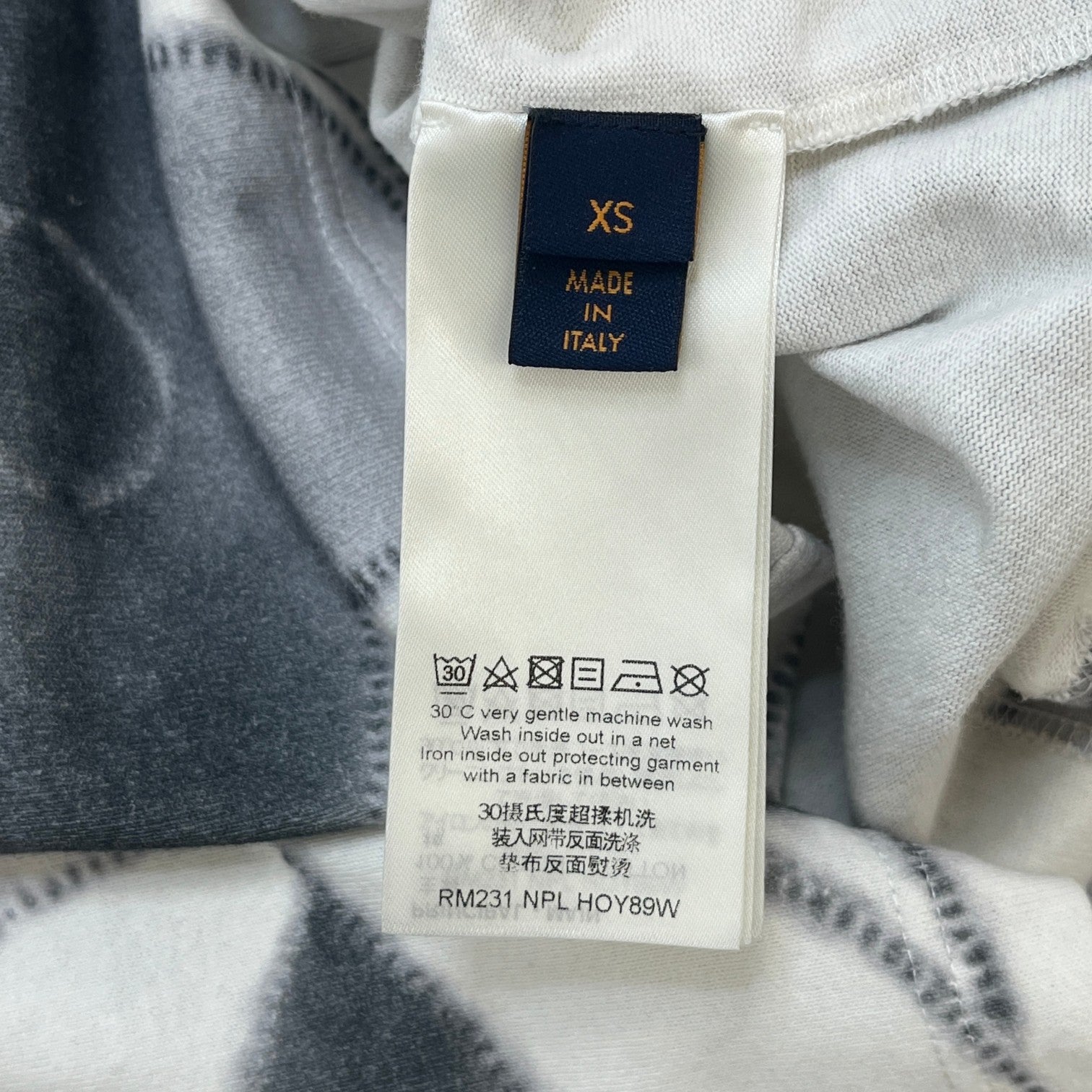 Men's Shibori Tie-Dye Monogram T-Shirt White Size XS - Photo 6