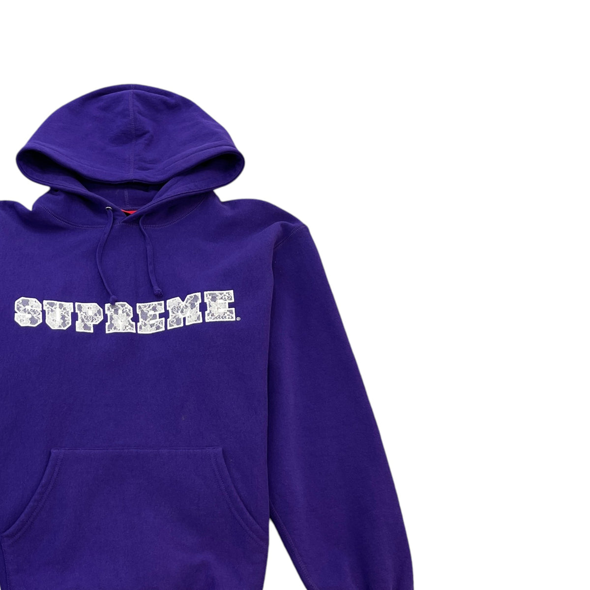 Men's Lace Hoodie Purple Size L - Photo 3