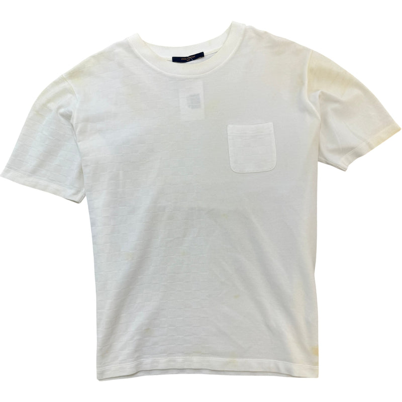 Men's Damier Pocket T-Shirt Cream Size XXL