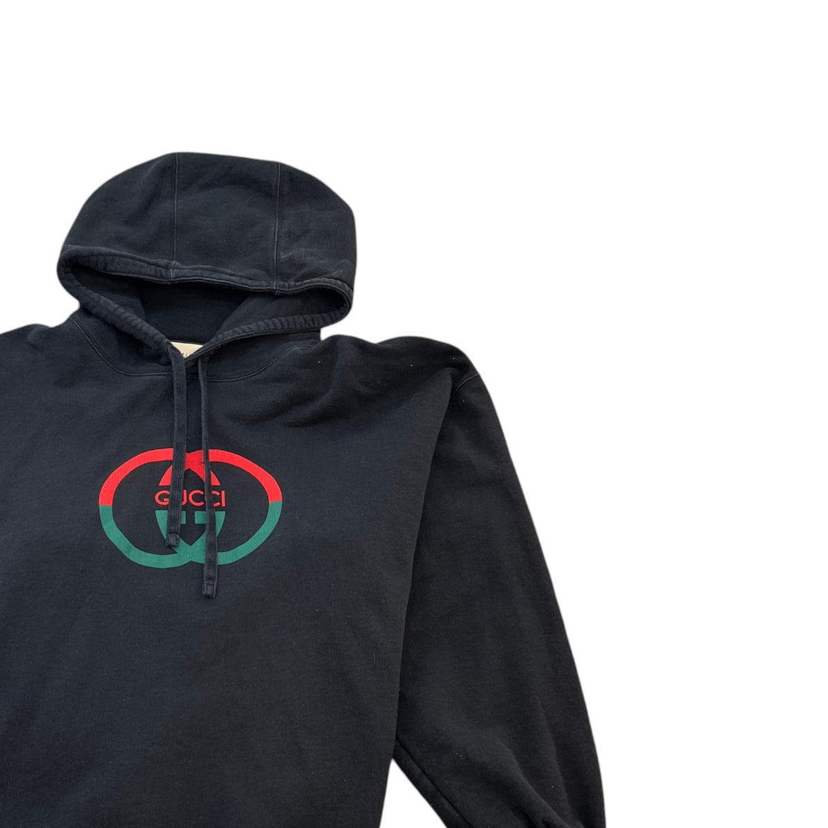 Men's Logo Print Hoodie Black Size XL - Photo 3