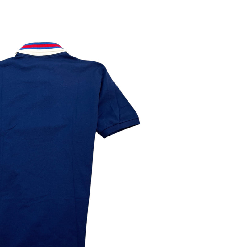 Men's Piquet Embroidered GG Logo Polo Shirt Blue Size XS