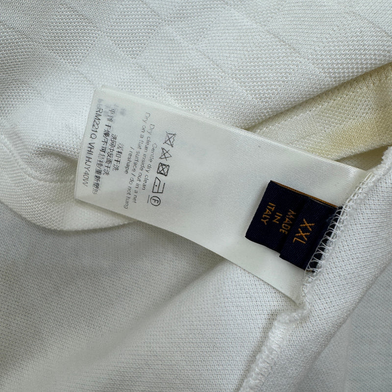 Men's Damier Pocket T-Shirt Cream Size XXL