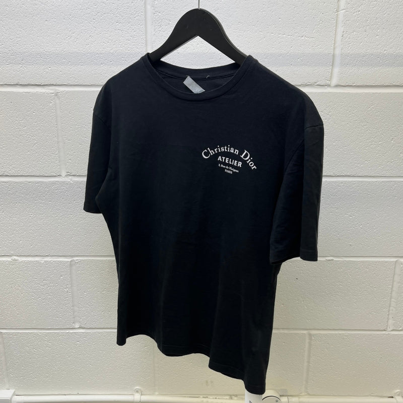Men's Logo Print T-Shirt Black Size S