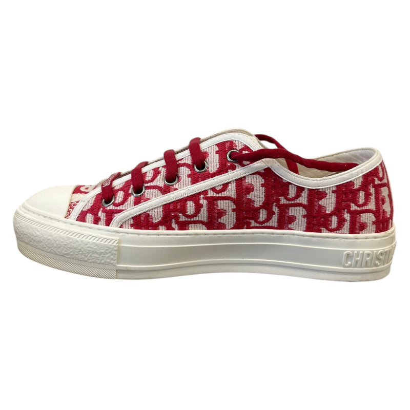 Women's Walk'n'Dior Low Trainers Red Size UK 5.5 / EU 38.5
