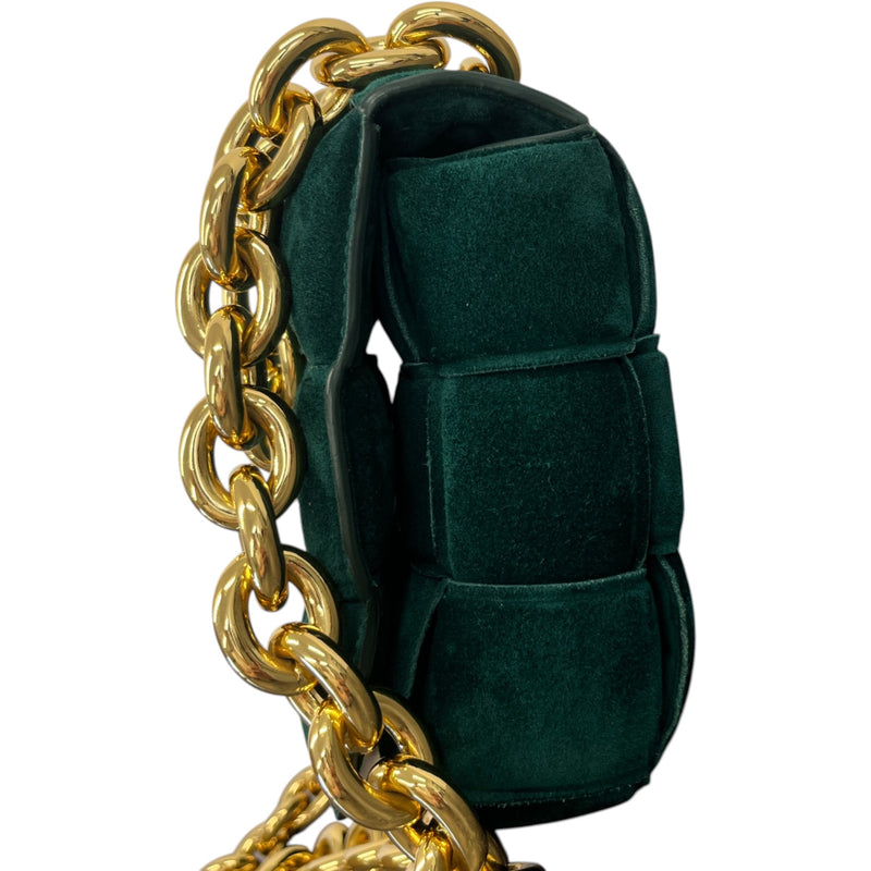Women's Intrecciato Padded Chain Cassette Bag Green