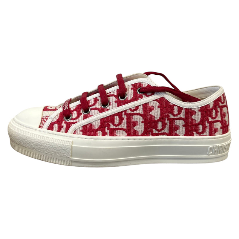 Women's Walk'n'Dior Low Trainers Red Size UK 5.5 / EU 38.5