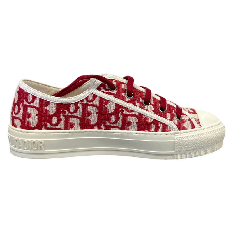 Women's Walk'n'Dior Low Trainers Red Size UK 5.5 / EU 38.5
