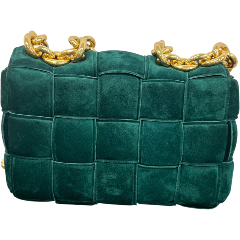 Women's Intrecciato Padded Chain Cassette Bag Green