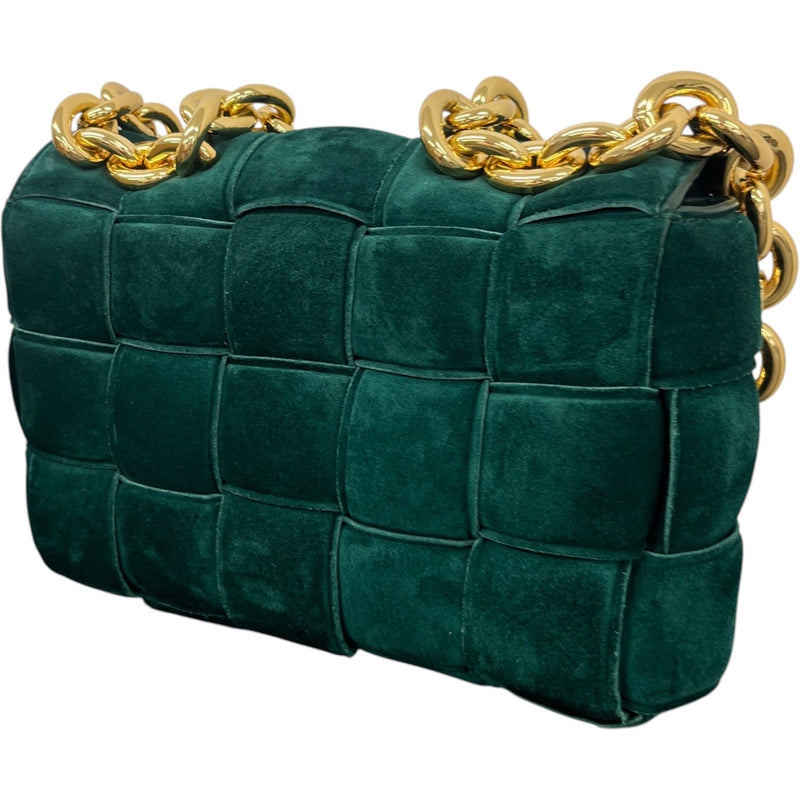 Women's Intrecciato Padded Chain Cassette Bag Green