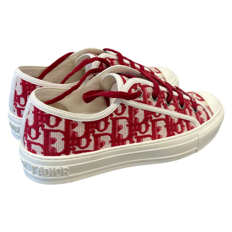 Women's Walk'n'Dior Low Trainers Red Size UK 5.5 / EU 38.5