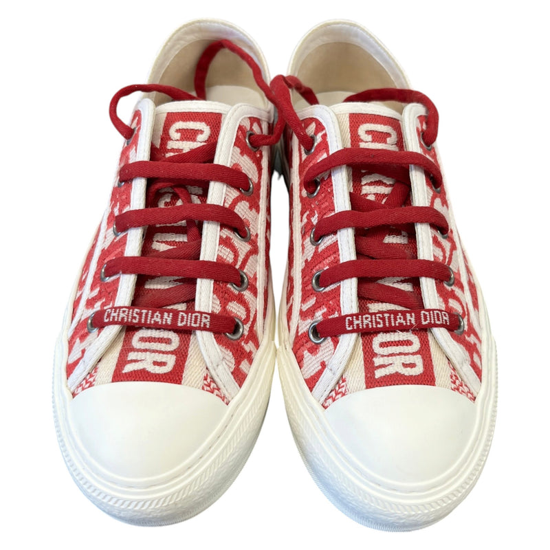 Women's Walk'n'Dior Low Trainers Red Size UK 5.5 / EU 38.5