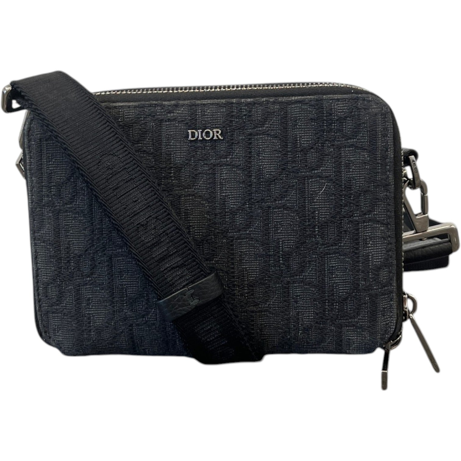Men's Oblique Jacquard Zipped Bag Black - Photo 1