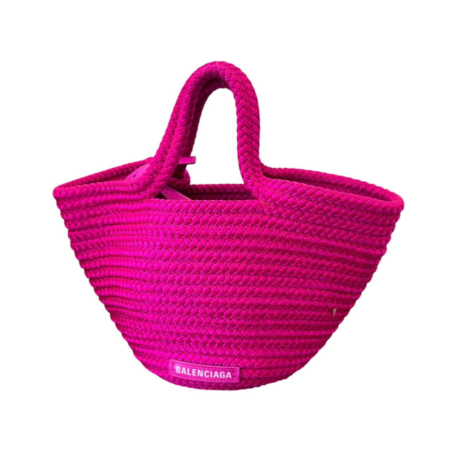 Women's Small Ibiza Basket Bag Pink - Photo 7