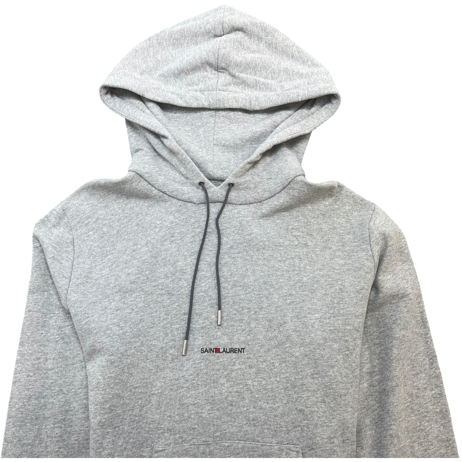 Men's Logo Print Hoodie Grey Size XS - Photo 5