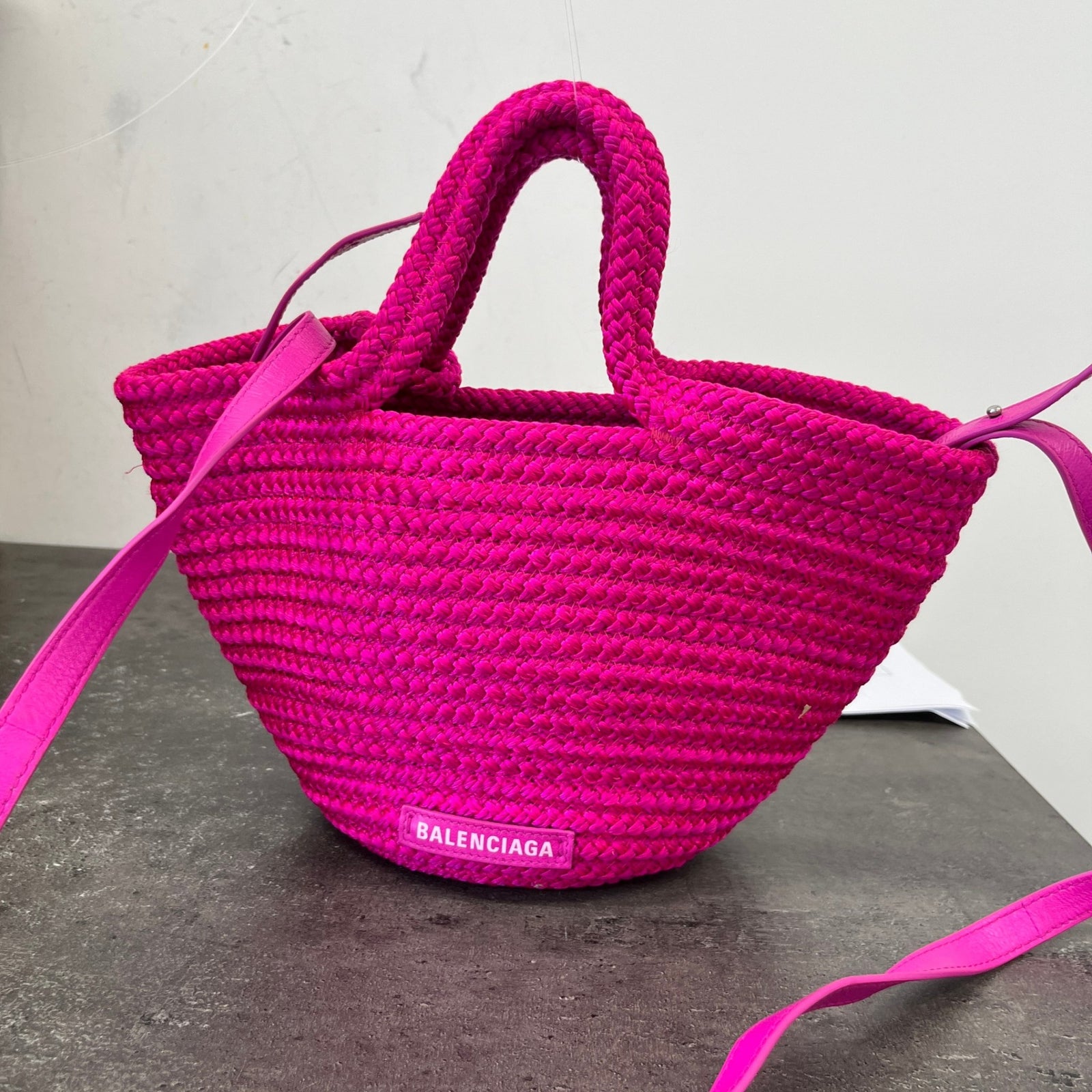 Women's Small Ibiza Basket Bag Pink - Photo 16