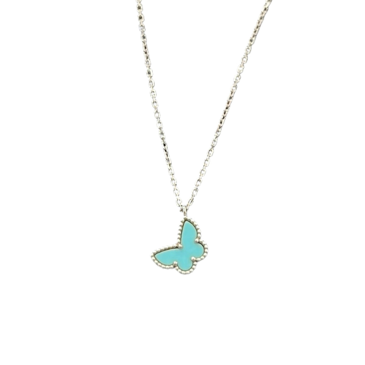 Women's Sweet Alhambra Butterfly Pendant Necklace Silver - Photo 1