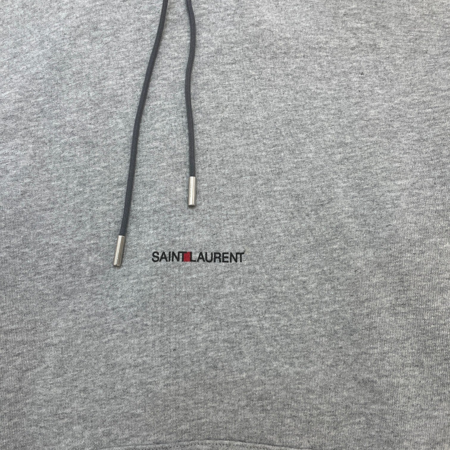Men's Logo Print Hoodie Grey Size XS - Photo 6