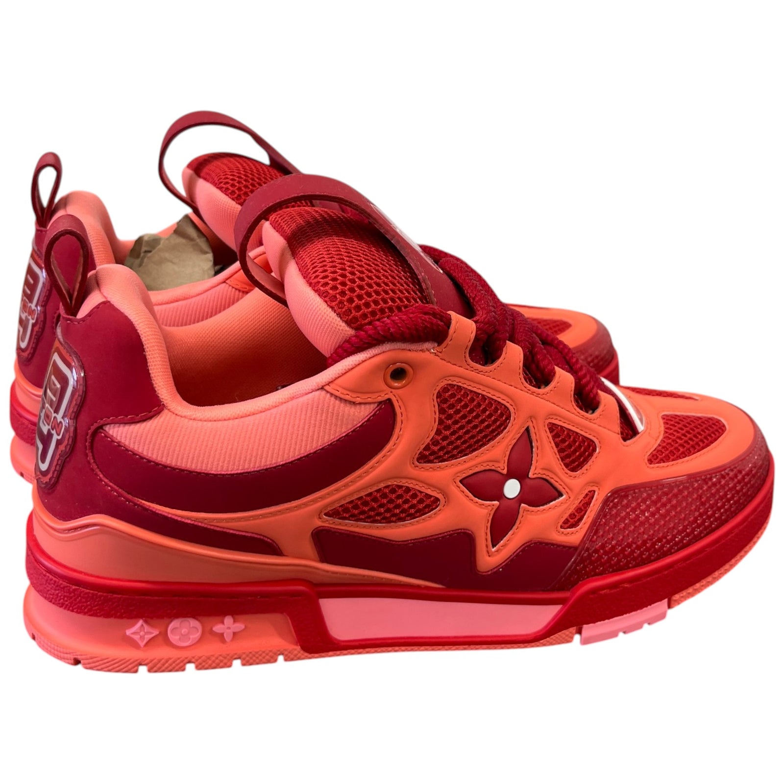 Men's Lv Skate Low Trainers Red Size EU 42 / UK 8 - Photo 8