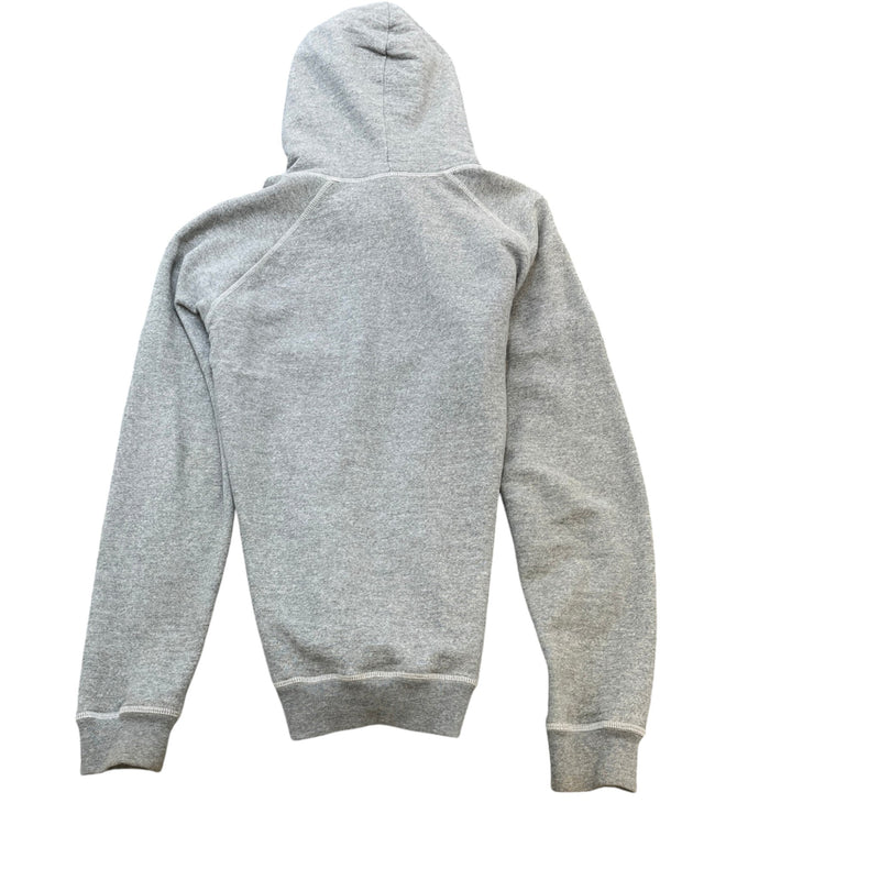 Men's Logo Print Hoodie Grey Size L