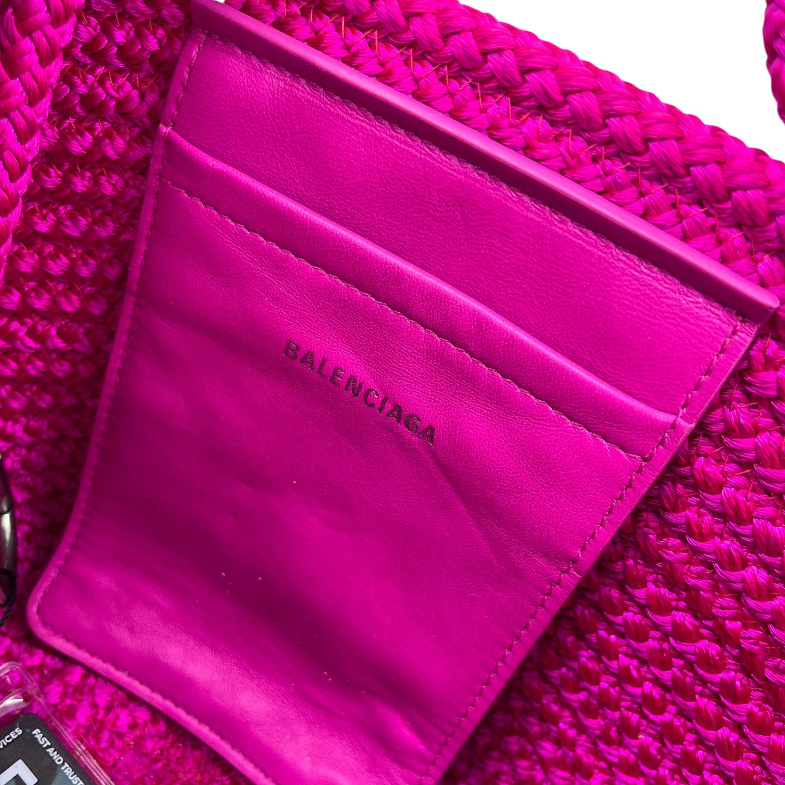 Women's Small Ibiza Basket Bag Pink - Photo 9