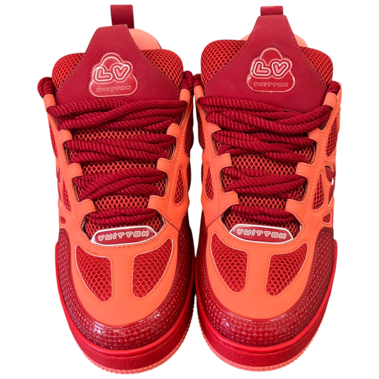 Men's Lv Skate Low Trainers Red Size EU 42 / UK 8 - Photo 6