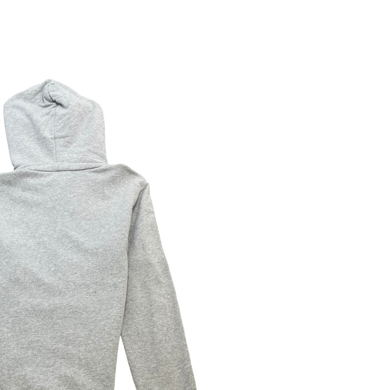 Men's Logo Print Hoodie Grey Size XS