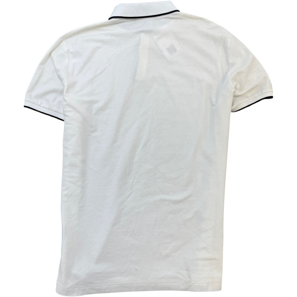 Men's Striped Tipping Polo Shirt White Size XL - Photo 2