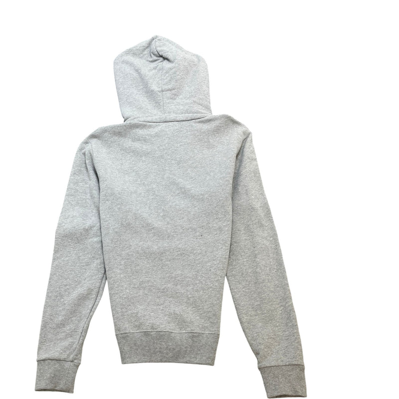 Men's Logo Print Hoodie Grey Size XS