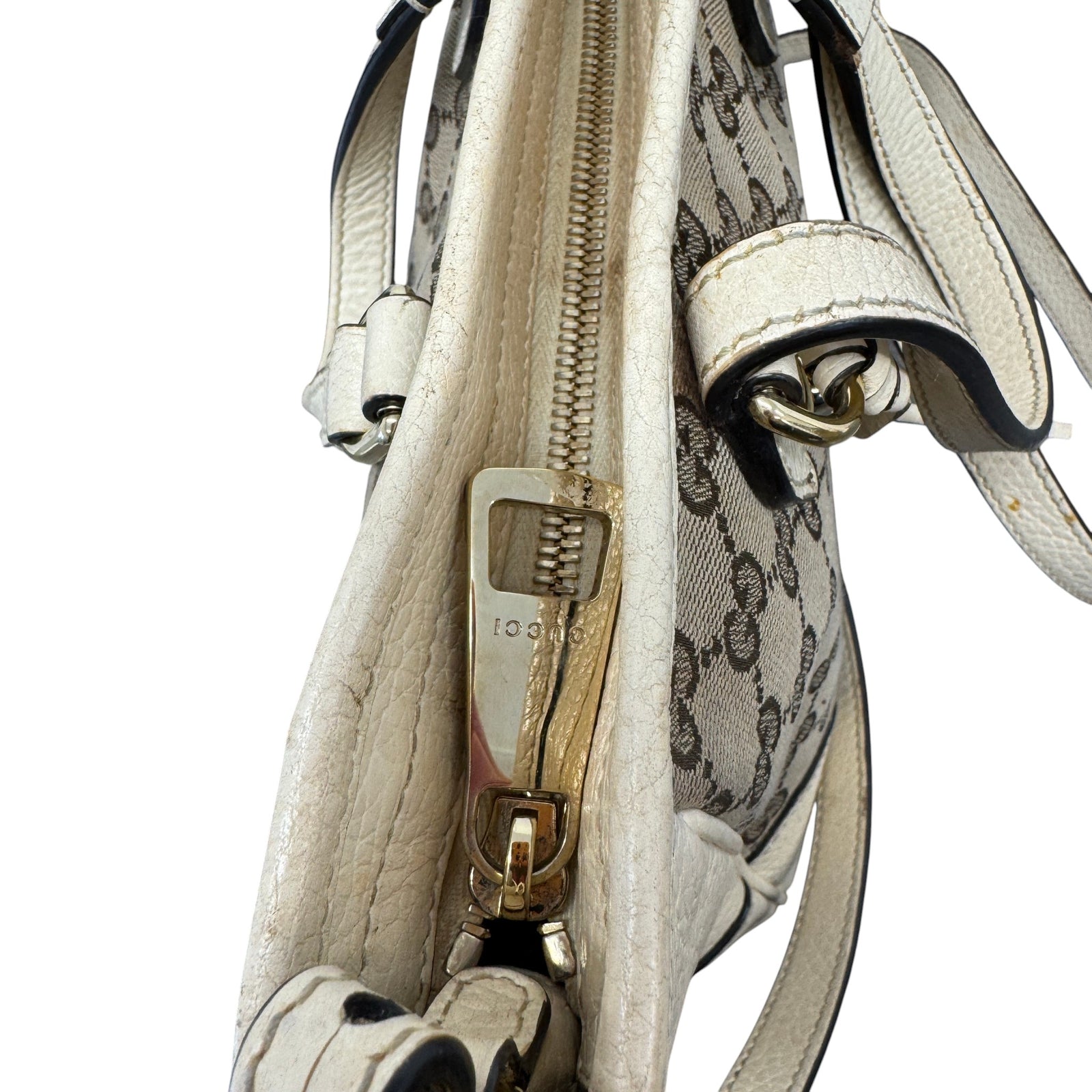 Women's Gg Supreme Bree Satchel Bag Beige - Photo 8