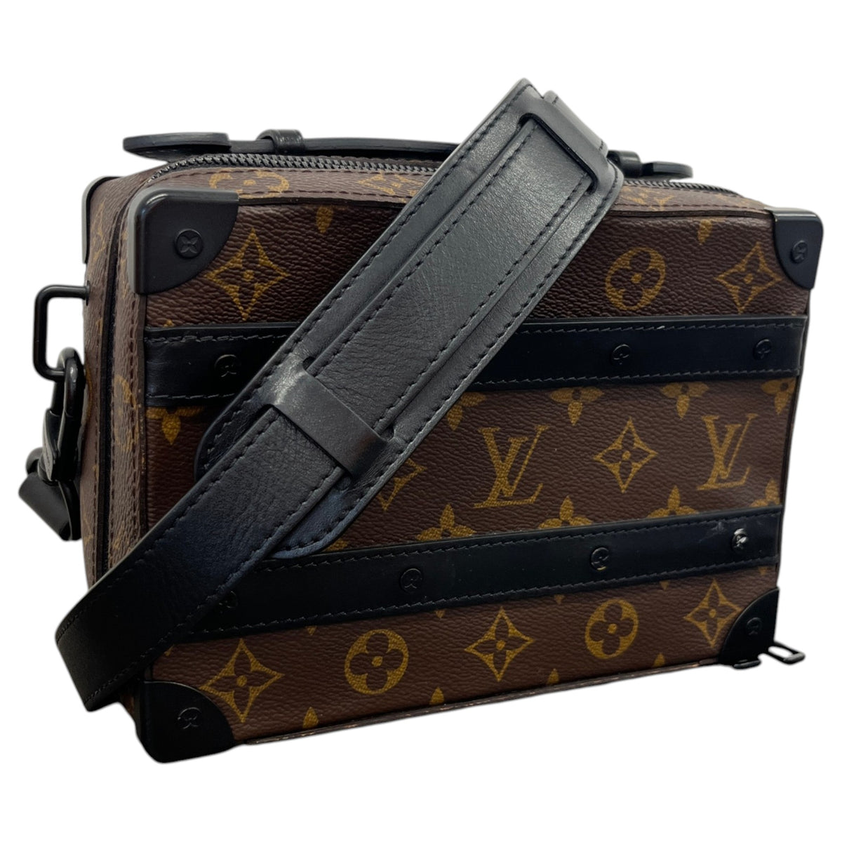 Men's Soft Trunk Monogram Macassar Messenger Bag Brown - Photo 4