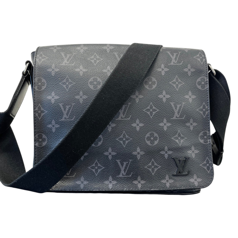 Men's Monogram Eclipse District PM Messenger Bag Black