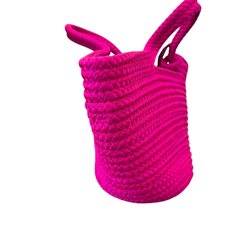 Women's Small Ibiza Basket Bag Pink