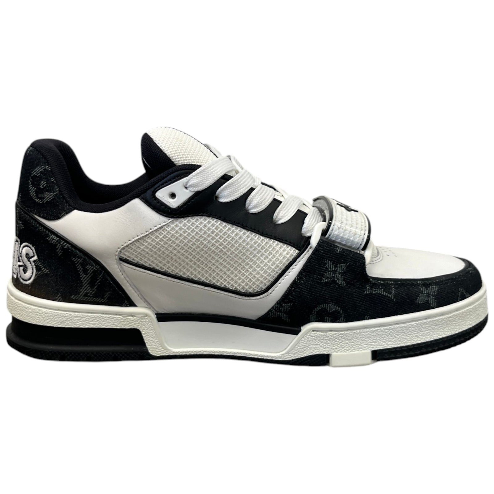 Men's Lv Denim Low Trainers Black Size EU 40.5 / UK 6.5 - Photo 4