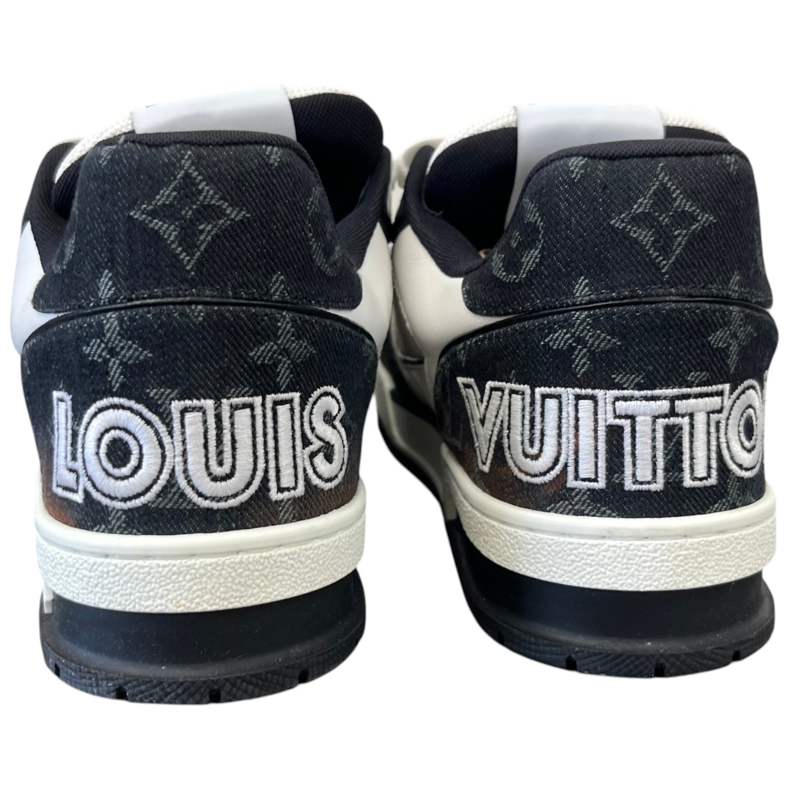 Men's Lv Denim Low Trainers Black Size EU 40.5 / UK 6.5 - Photo 7