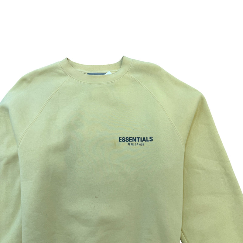 Men's Logo Print Sweatshirt Yellow Size S