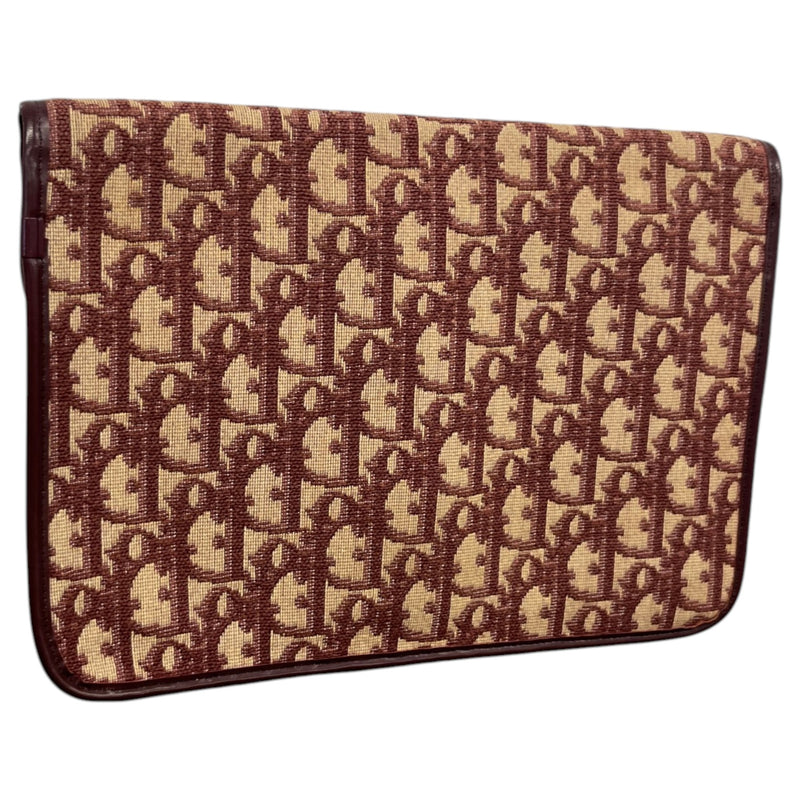 Women's Oblique Monogram Envelope Clutch Burgundy
