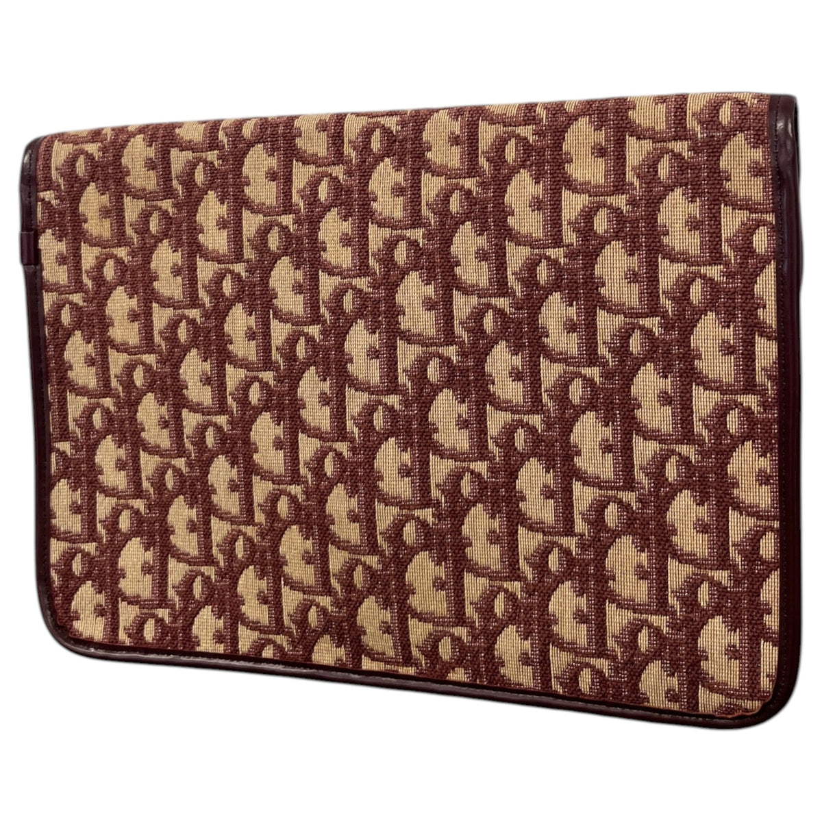 Women's Oblique Monogram Envelope Clutch Burgundy - Photo 6