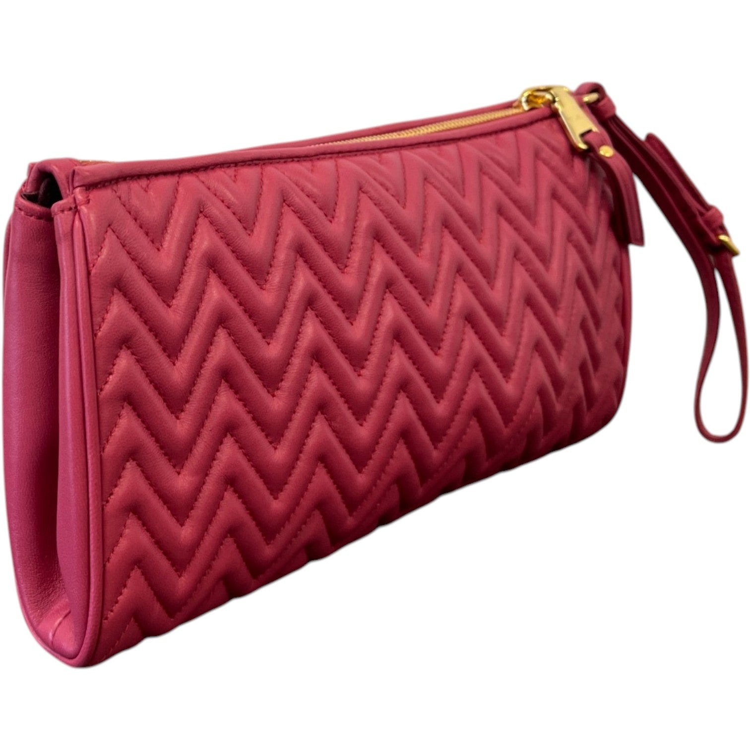 Women's Matelasse Clutch Bag Pink - Photo 7