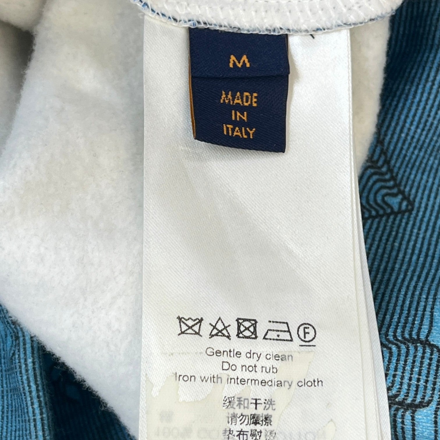 Men's 2054 3D Monogram Hoodie Blue Size M - Photo 6