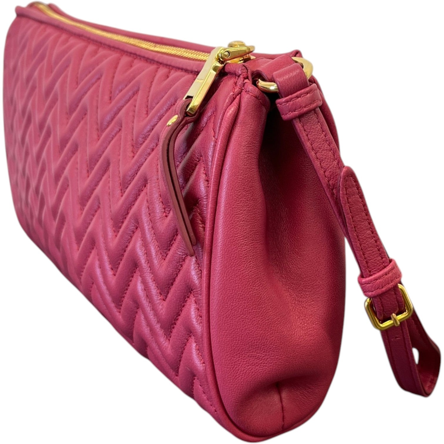 Women's Matelasse Clutch Bag Pink - Photo 6