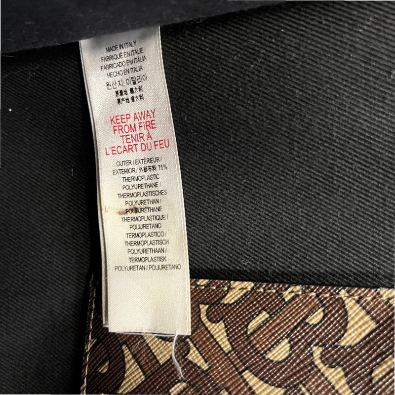 Women's Monogram Stripe E-Canvas Tote Bag Black